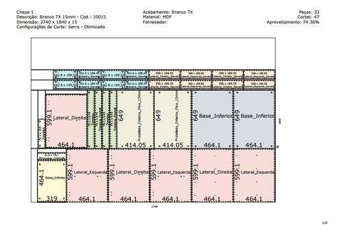 Projeto Gabinete Cozinha Completo Padrão + Plano De Corte 3