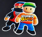 MuchoEvento Stumble Guys Themed Wall Décor Sign with 2 Unique Figures - 45cm 3