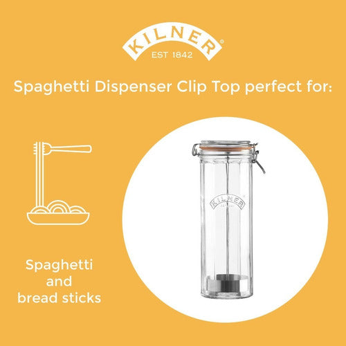 Kilner Clip Top Faceted Spaghetti Jar 2.2L 4