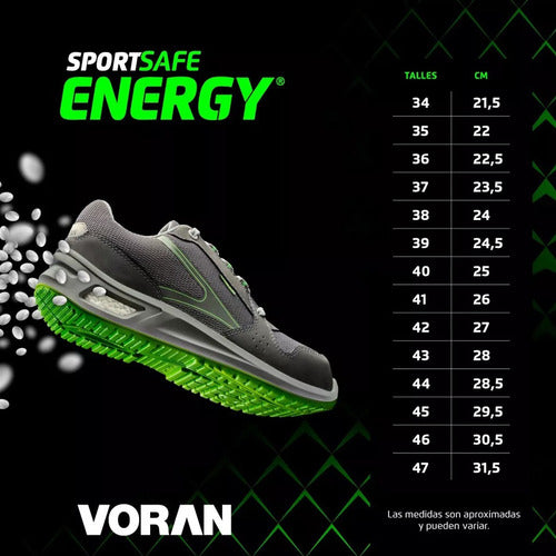 Voran Energy 420g Elis Safety Shoes - Dark Grey - Aluminum Toe Cap - High Performance 5