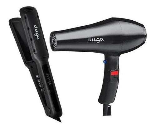 Duga Professional Hair Dryer 2000W + Flat Iron 230° 0