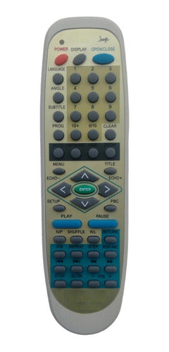 Controle Remoto Dvd Matrix Plus Ms-k121 Compatível C/ Pilhas 1