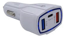 Car Charger 12V USB Universal, USB Type C 20W 3.0 0