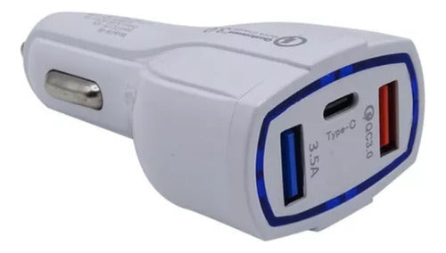 Car Charger 12V USB Universal, USB Type C 20W 3.0 0