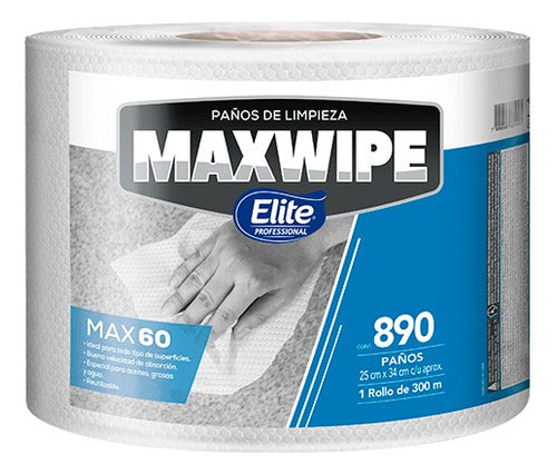 Paño Elite Max-wipe En Rollo Multiuso 890 Paños X 60 1