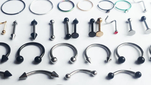 Stainless Steel Piercing Set: Labret, Bull, Bcr, Tragus 4 X For $180! 4