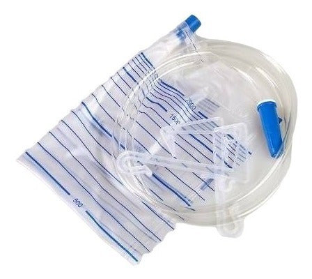 10-Pack 2-Liter Urine Collection Bag with Pull-On Valve 3