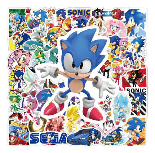 Monadas Stickers Autohadesivo Sonic X 50 Vinilo 1