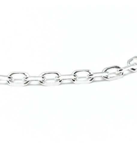 Men's Unisex Square Forcet Link Bracelet 20cm 925 Silver 1