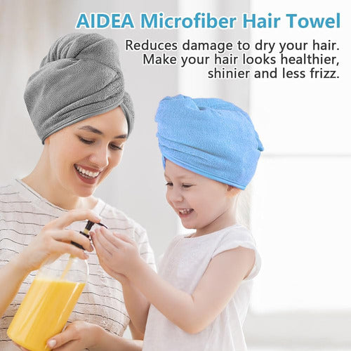 Aidea Microfiber Hair Towel Wrap, Pack of 5 3