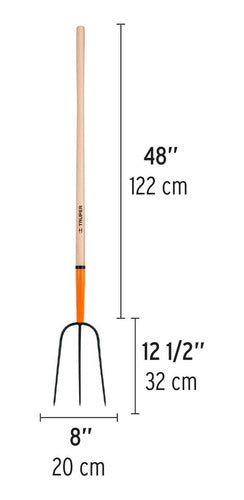 Truper 3-Prong Fork with Long Handle (1.35m) - BPJ-3 1