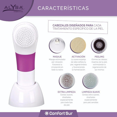 Masajeador Facial Alysa 5 Lf355 Cabezales Multifuncion *10 2