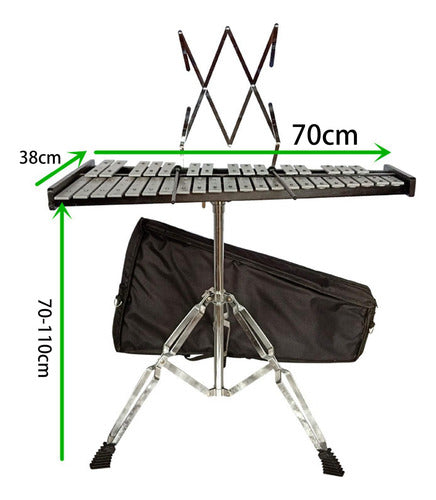 Instrumento Musical Xilofone De Percussão Glockenspiel De 1