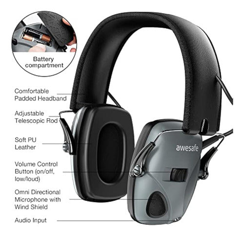 Awesafe Electronic Shooting Earmuffs Ear Hearing 1