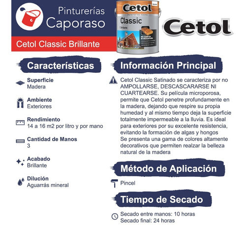 Cetol Classic Brillante Caoba X 1L - Caporaso 2