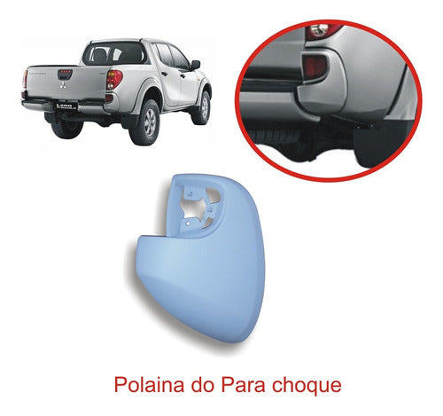 Par Ponteira Com Refletor Traseiro L200 Triton 2008 A 2016 2