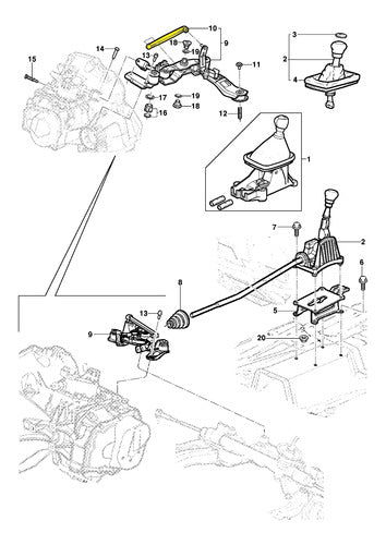 Chevrolet Bieleta Selectora Cambio Corsa 2 Meriva 160mm 2