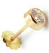 Pair of 18k Gold Stud Earrings with 4mm Zirconia Stones and Screw Backs - Warranty Included 3
