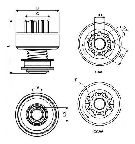 Bendix Partida Compatível Asia Motors Towner Renault Twingo 1