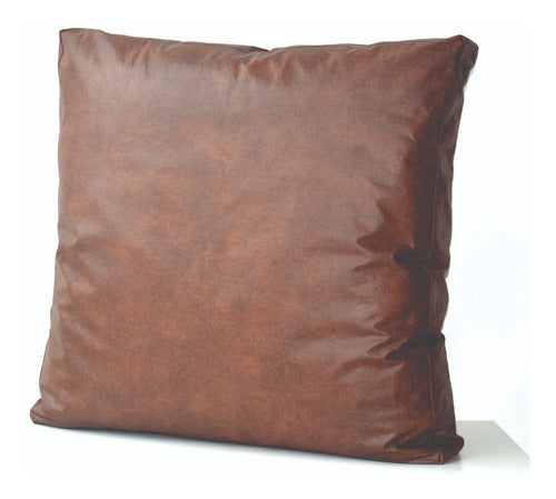 Flores Funda Almohadón 70x50x14 Cm Eco Cuero Ideal Sillón Algarrobo 0