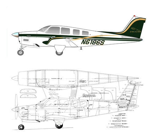 PLANOS RC Beechcraft 36 Bonanza 2174mm 0