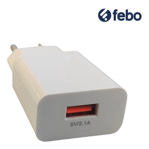 Cargador Ficha Pared Usb Rápido Para Samsung Somostel Febo 1