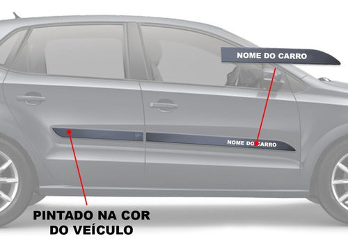 Jogo De Friso Lateral Facão Gm Agile Verde Hades 2009 2010 2