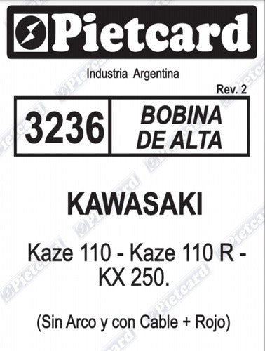 Pietcard Bobina Enc.elect. Kawasaki Kase R 110 4