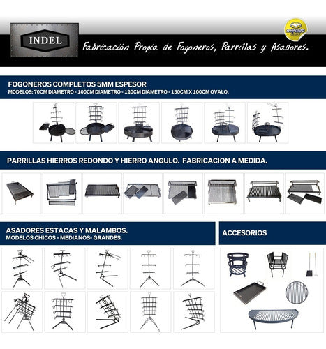 Estaca Asador Interior Parrilla Cruz Criollo Con Brochette 6