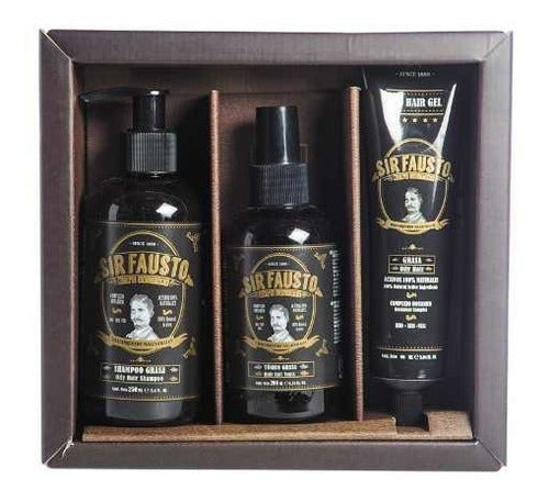 Sir Fausto Kit Magistral Cabello Graso Shampoo Tónico Gel 6c 1