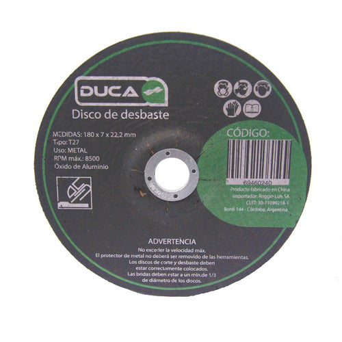 Duca 180 X 7,0 X 22,2 Depressed Center Cutting Disc Box of 25 Units 0