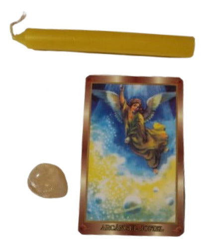 Archangel Jophiel Kit with Citrine, Candle, and Print 2