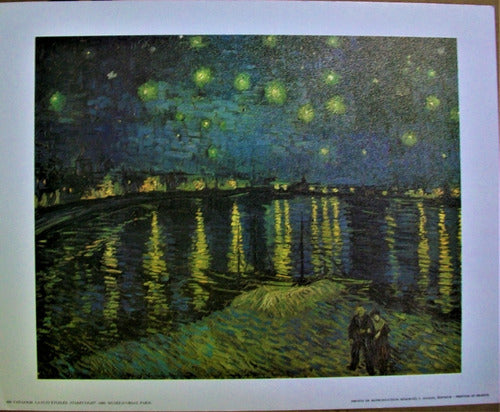Van Gogh Print La Nuit Etoilée 24 X 30 Published In Paris 0