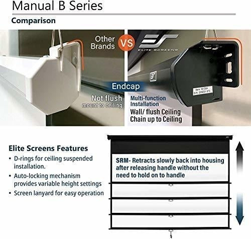 Elite Screens Manual B, 120 Inches 4:3, Projection Screen 2