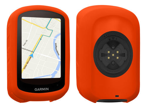 Kwmobile Case Compatible With Garmin Edge 840 / Edge 540 - Case Soft Silicone Bike Gps Protective Cover - Orange 0