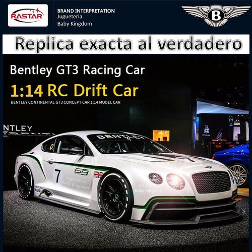 Rastar Bentley Continental GT3 Remote Control Racing Car Toy 1