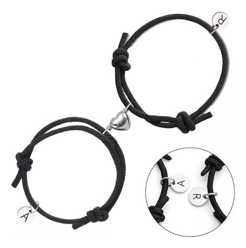 Otato Pulsera Para Parejas Imán Corazon Grabado Personalizado 4