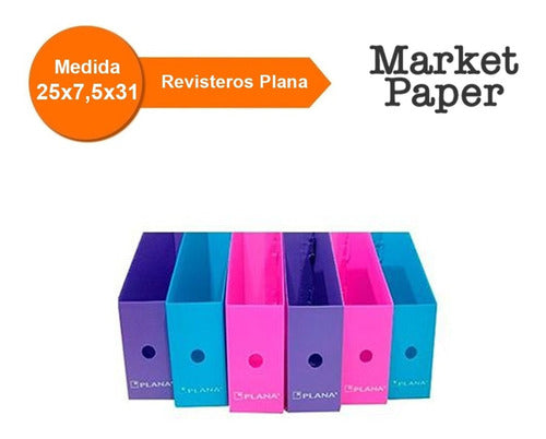 Market Paper Revisteros Plastico Varios Colores 25x7.5x31 1