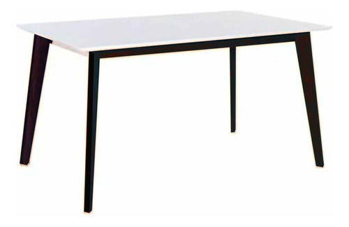 Innova Ibiza Dining Table 140 X 80 Cm White and Tobacco 0