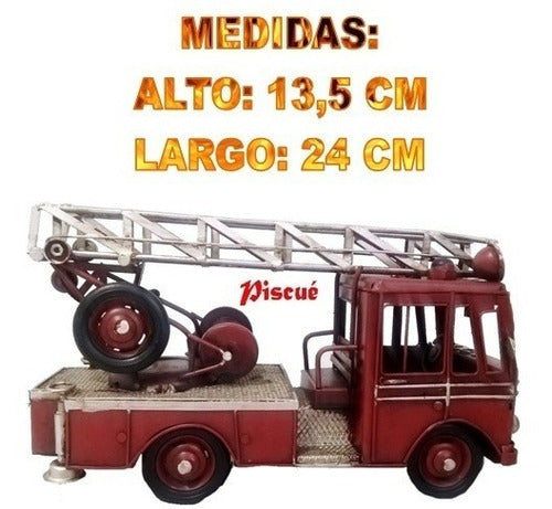 Fire Truck Collectible Metal Toy - Camion Autobomba Bombero Chapa Coleccionable