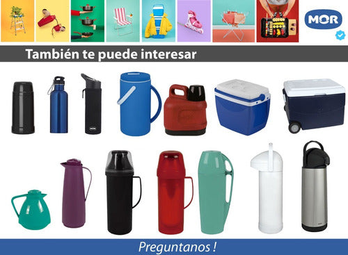 Botella Termica Conservadora Mor 5 Litros Frio Calor Azul 2