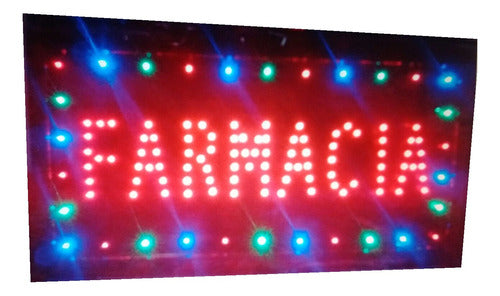 Led Sign Cartel Farmacia Abierto De Turno O La Que Quieras 1