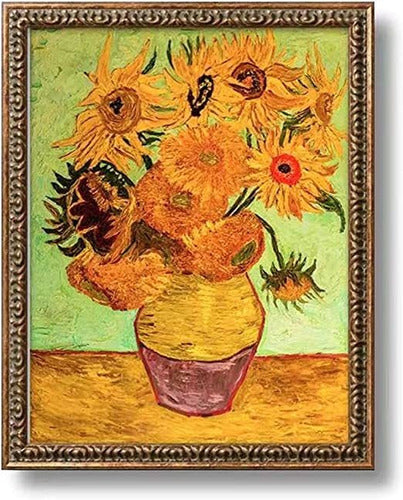 NIHO-JIUMA Diamond Painting Kits Sunflowers by Van Gogh 40x50cm 0