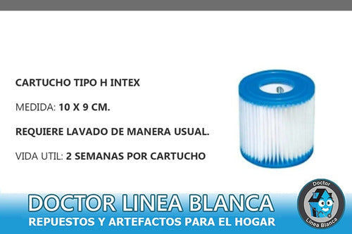 Intex Type H 1,250 Liters Water Filtration Pump Cartridge 2