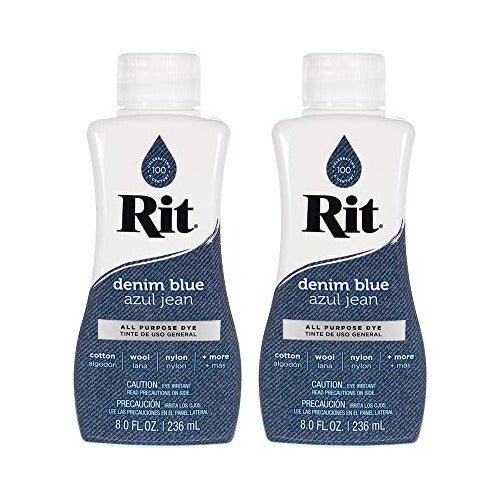 Colorante Para Tela Rit All Purpose 236ml X2u Azul Jean 0