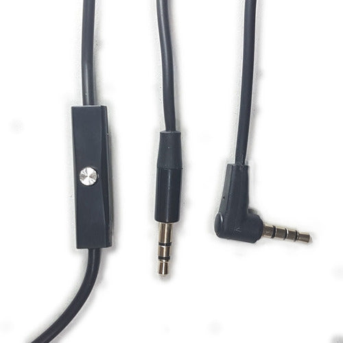 AndesPC Miniplug 3.5mm Male to Male Cable with Microphone - 1.2 Meters Black 0