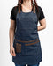 VAROS Alcalá Personalized Denim Apron with Leather Accents 0