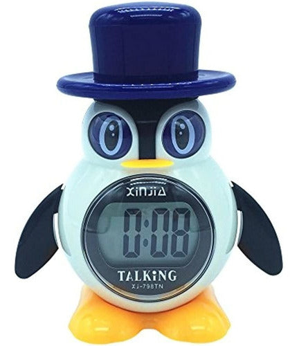 Visionu Digital LCD Talking Alarm Clock Penguin Shape 0