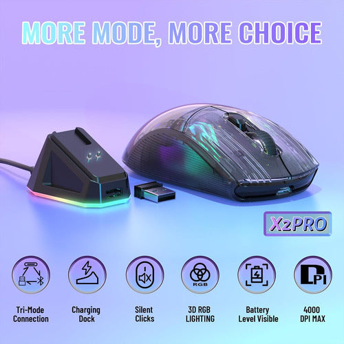 Attack Shark X2 Pro Wireless Gaming Mouse with Charging Base 1