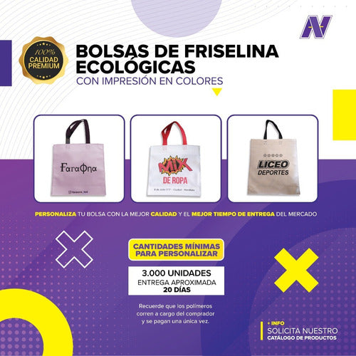 Naguara 100 Ecological Friselina Bags 40x45x10 80g Plain 1